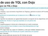 Exemplo de uso de YQL con Dojo